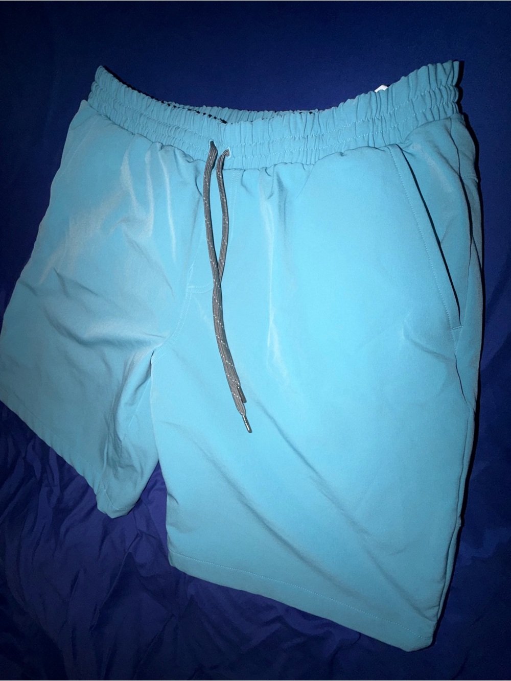 Puma Men's Aqua Athletic Shorts with Drawstring - Picture 2 of 10
